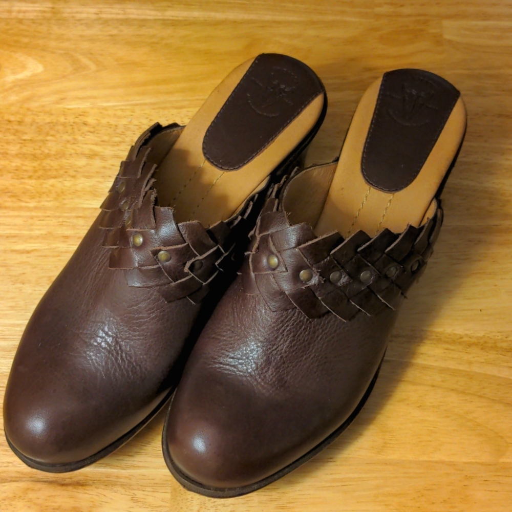Frye Leather Clogs...Like New